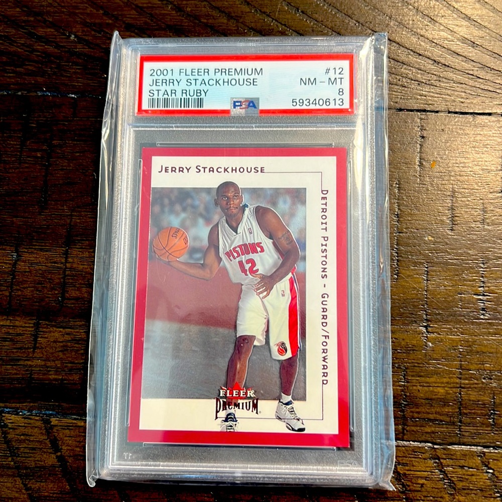 2001 fleer premium Jerry stackhouse star ruby
